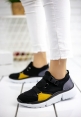 Cibele Siyah Süet Hardal Detaylı Spor Ayakkabı  