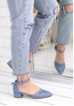 Nera Bebe Mavisi Cilt Topuklu Ayakkabı