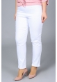 Büyük Beden Beyaz Beli Lastikli Pantolon