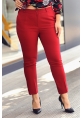 Büyük Beden Koyu Kırmızı Klasik Kumaş Pantolon