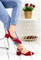 Placida Kırmızı Süet Topuklu Ayakkabı