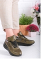 Moita Haki Yeşil Taşlı Bayan Spor Ayakkabı