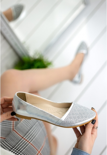 Mariella Gümüş Cilt Babet Ayakkabı