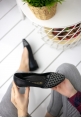 Mariella Siyah Cilt Babet Ayakkabı