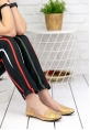Cuzi Sarı Desenli Babet Ayakkabı