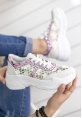 Polimia Beyaz Cilt Hologram Detaylı Spor Ayakkabı 