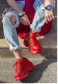 Lona Kırmızı Spor Ayakkabı