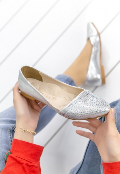Diletta Gümüş Cilt Babet Ayakkabı