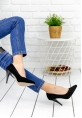 Lia Siyah Süet Stiletto Ayakkabı 