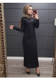 Payetli  Elbise  -Siyah