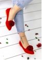 Vero Kırmızı Süet Babet Ayakkabı