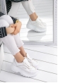 Lona Beyaz Cilt Desenli Spor Ayakkabı