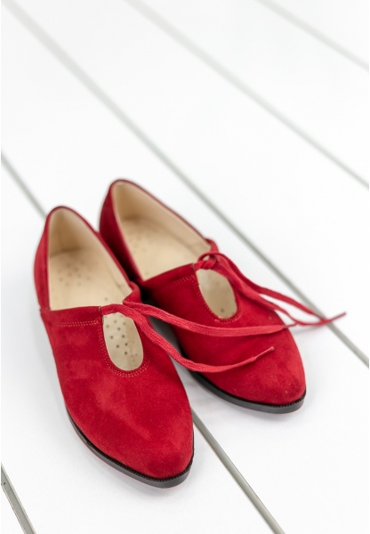 Rowena Kırmızı Süet Oxford Ayakkabı
