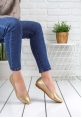 Silvestra Altın Sarısı Cilt Babet Ayakkabı