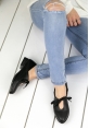Rowena Siyah Cilt Oxford Ayakkabı