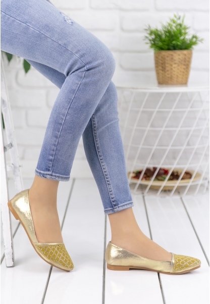 Mariella Altın Sarısı Babet Ayakkabı