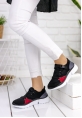 Cibele Siyah Süet Kırmızı Detaylı Spor Ayakkabı