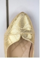 Silvestra Altın Sarısı Yılan Desenli Babet Ayakkabı