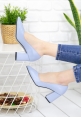 Isidora Bebe Mavisi Cilt Topuklu Ayakkabı