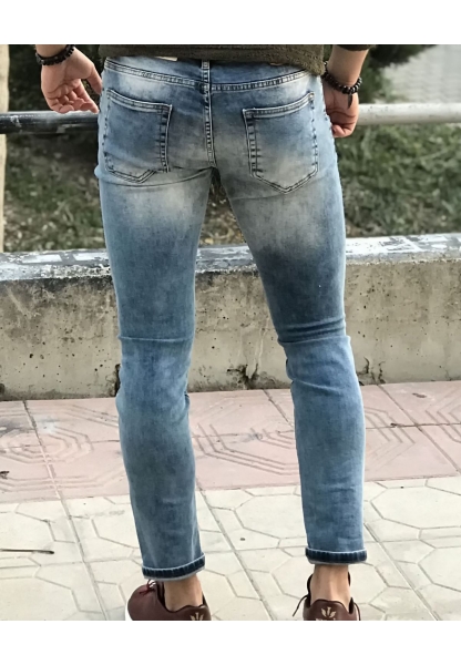 Grj Denim Yırtık Slim Fit Likralı Erkek Kot Pantolon