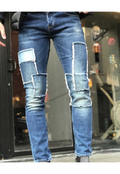 Denim Pier Yamalı Slim Fit Erkek Kot Pantolon