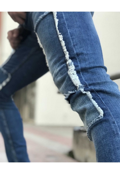 Denim Pier Yamalı Slim Fit Erkek Kot Pantolon