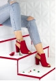 Ernesste Kırmızı Süet Topuklu Ayakkabı