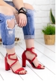 Reperta Kırmızı Cilt Topuklu Ayakkabı