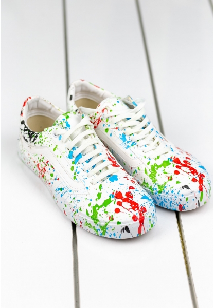 Sabastiano Beyaz Cilt Renkli Spor Ayakkabı