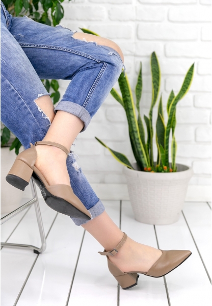 Lidan Vizon Cilt Topuklu Ayakkabı
