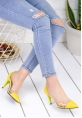 Miya Sarı Cilt Şeffaf Stiletto Ayakkabı