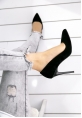 Neerra Siyah Süet Stiletto Ayakkabı