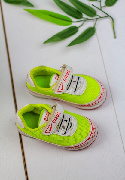Zorex Fosforlu Yeşil Çocuk Spor Ayakkabı