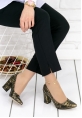 Liva Kahverengi Yaldızlı Topuklu Ayakkabı