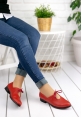 Rowena Kırmızı Cilt Bayan Oxford Ayakkabı